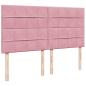 Preview: Boxspringbett mit Matratze Rosa 180x200 cm Samt