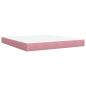 Preview: Boxspringbett mit Matratze Rosa 180x200 cm Samt
