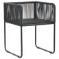Preview: Gartenstühle 2 Stk. mit Polstern Poly Rattan Schwarz