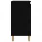 Preview: Nachttisch Schwarz 40x35x70 cm Holzwerkstoff