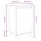 Preview: Nachttisch Grau Sonoma 40x35x70 cm Holzwerkstoff