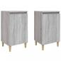 Preview: Nachttische 2 Stk. Grau Sonoma 40x35x70 cm Holzwerkstoff