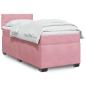 Preview: ARDEBO.de - Boxspringbett mit Matratze Rosa 90x190 cm Samt