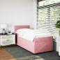 Preview: Boxspringbett mit Matratze Rosa 90x190 cm Samt
