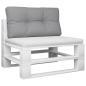 Preview: Palettenkissen Grau 80x40x12 cm Stoff