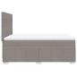 Preview: Boxspringbett mit Matratze Taupe 160x200 cm Stoff