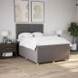Preview: Boxspringbett mit Matratze Taupe 160x200 cm Stoff