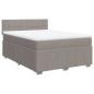 Preview: Boxspringbett mit Matratze Taupe 160x200 cm Stoff
