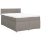 Preview: Boxspringbett mit Matratze Taupe 160x200 cm Stoff