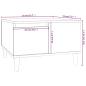 Preview: ARDEBO.de - Couchtisch Betongrau 55x55x36,5 cm Holzwerkstoff