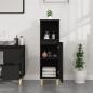Preview: ARDEBO.de - Badschrank Schwarz 30x30x100 cm Holzwerkstoff