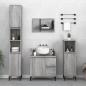 Preview: ARDEBO.de - Badschrank Grau Sonoma 30x30x100 cm Holzwerkstoff