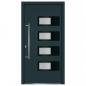 Preview: Haustür Anthrazit 110x210 cm Aluminium und PVC