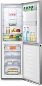 Preview: Hisense RB327N4ADD Stand Kühl-Gefrierkombination, 55 cm breit, 256 L, Total No Frost, Multi Air Flow, LED Innenbeleuchtung, silber
