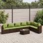 Preview: ARDEBO.de - 8-tlg. Garten-Sofagarnitur mit Kissen Braun Poly Rattan