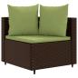 Preview: 9-tlg. Garten-Sofagarnitur mit Kissen Braun Poly Rattan