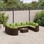Preview: ARDEBO.de - 10-tlg. Garten-Sofagarnitur mit Kissen Braun Poly Rattan