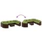 Preview: 10-tlg. Garten-Sofagarnitur mit Kissen Braun Poly Rattan
