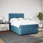 Preview: Boxspringbett mit Matratze Blau 140x200 cm Samt