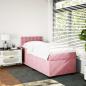 Preview: Boxspringbett mit Matratze Rosa 90x190 cm Samt