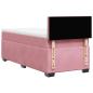 Preview: Boxspringbett mit Matratze Rosa 90x190 cm Samt