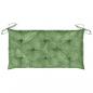 Preview: Gartenbank-Auflage Blattmuster 100x50x7 cm Oxford-Gewebe