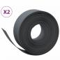 Preview: Rasenkanten 2 Stk. Grau 10 m 20 cm Polyethylen