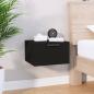 Preview: ARDEBO.de - Wand-Nachttisch Schwarz 34x30x20 cm