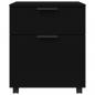 Preview: Mobiler Aktenschrank mit Rollen Schwarz 45x38x54 cm