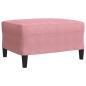 Preview: 3-tlg. Sofagarnitur mit Kissen und Nackenrollen Rosa Samt