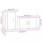 Preview: 2-tlg. TV-Schrank-Set Grau Sonoma Holzwerkstoff