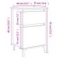 Preview: Nachttisch Grau Sonoma 40x35x70 cm