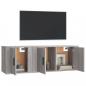 Preview: 2-tlg. TV-Schrank-Set Grau Sonoma Holzwerkstoff