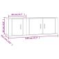 Preview: 2-tlg. TV-Schrank-Set Grau Sonoma Holzwerkstoff