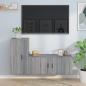 Preview: ARDEBO.de - 2-tlg. TV-Schrank-Set Grau Sonoma Holzwerkstoff