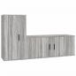 Preview: 2-tlg. TV-Schrank-Set Grau Sonoma Holzwerkstoff