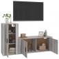 Preview: 2-tlg. TV-Schrank-Set Grau Sonoma Holzwerkstoff