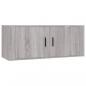 Preview: 2-tlg. TV-Schrank-Set Grau Sonoma Holzwerkstoff