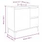 Preview: Badschrank Braun Eichen-Optik 65x33x60 cm Holzwerkstoff