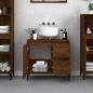 Preview: Badschrank Braun Eichen-Optik 65x33x60 cm Holzwerkstoff