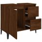 Preview: Badschrank Braun Eichen-Optik 65x33x60 cm Holzwerkstoff
