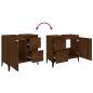 Preview: Badschrank Braun Eichen-Optik 65x33x60 cm Holzwerkstoff