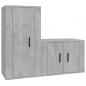 Preview: ARDEBO.de - 2-tlg. TV-Schrank-Set Betongrau Holzwerkstoff