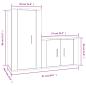 Preview: 2-tlg. TV-Schrank-Set Betongrau Holzwerkstoff