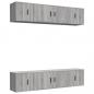 Preview: 6-tlg. TV-Schrank-Set Grau Sonoma Holzwerkstoff