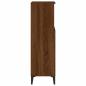 Preview: Badschrank Braun Eichen-Optik 30x30x100 cm Holzwerkstoff