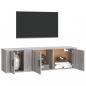 Preview: 2-tlg. TV-Schrank-Set Grau Sonoma Holzwerkstoff