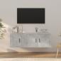 Preview: ARDEBO.de - 2-tlg. TV-Schrank-Set Betongrau Holzwerkstoff