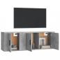 Preview: 2-tlg. TV-Schrank-Set Betongrau Holzwerkstoff