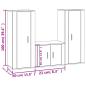 Preview: 3-tlg. TV-Schrank-Set Betongrau Holzwerkstoff
